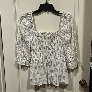 Adorable print babydoll top by French Connection.